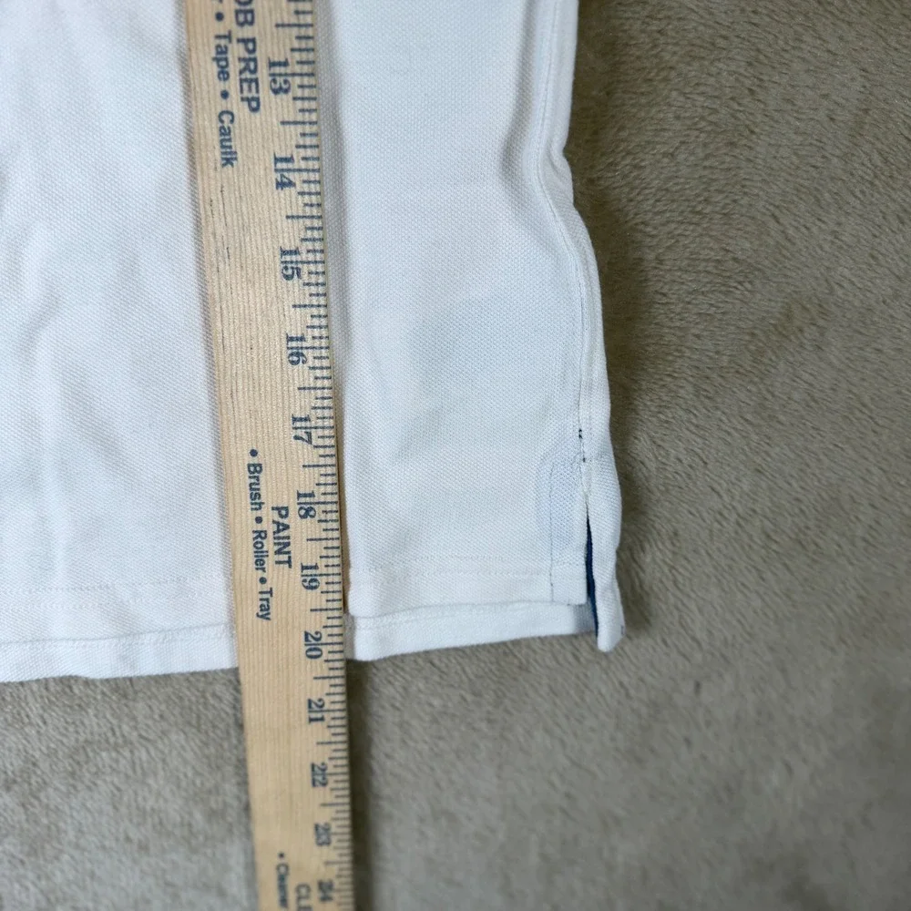 Polo Ralph Lauren Boys Size 7 White Piece Dyed Mesh Novel Rug Polo Shirt NWT